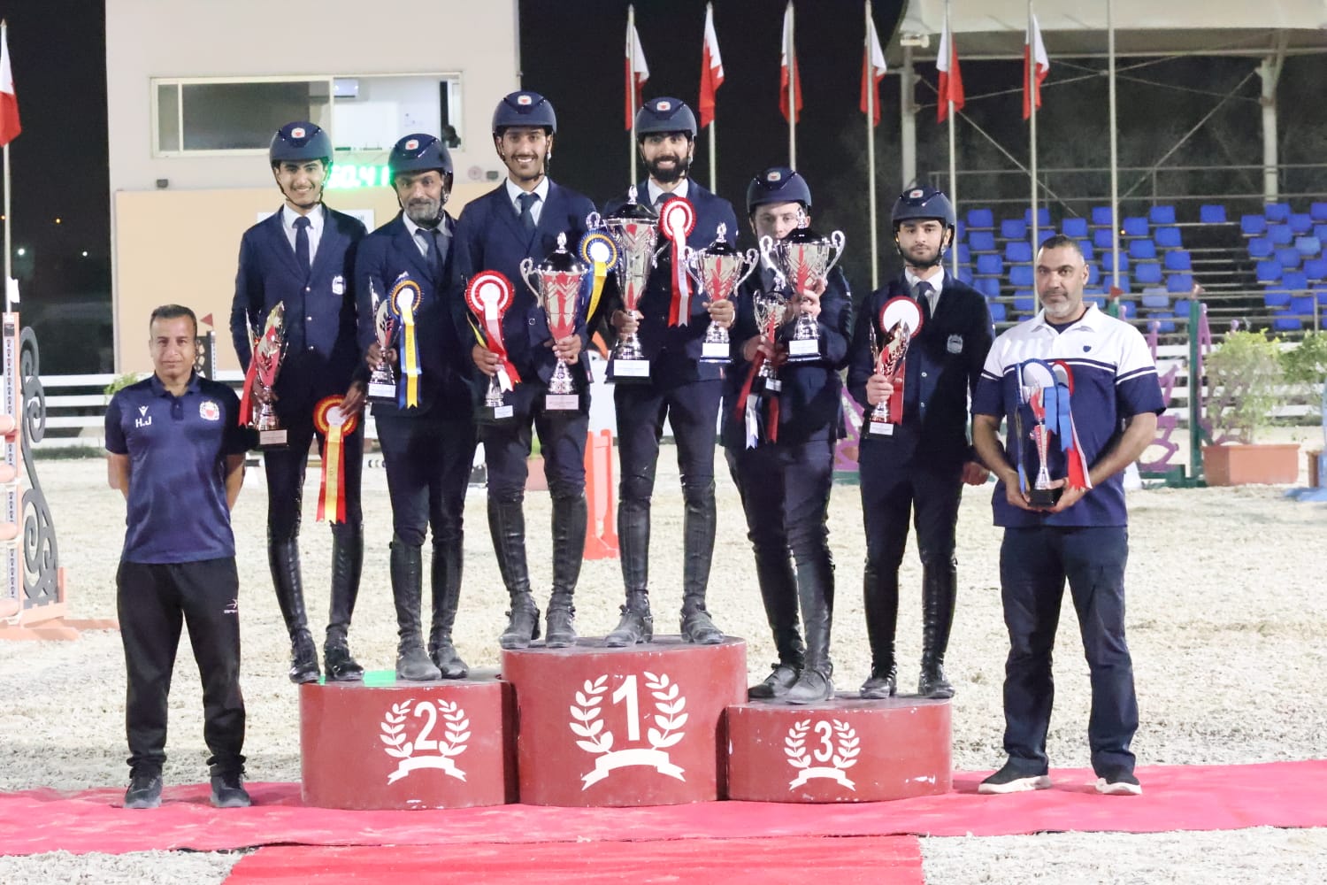 فريق وزارة الداخلية لقفز الحواجز يحقق المركز الأول في المسابقة الكبرى لبطولة الأتحاد الملكي لقفز الحواجز<